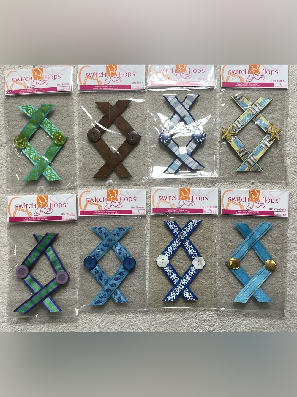 Lindsay Phillips Switch Flops 8 Piece Set Size Small